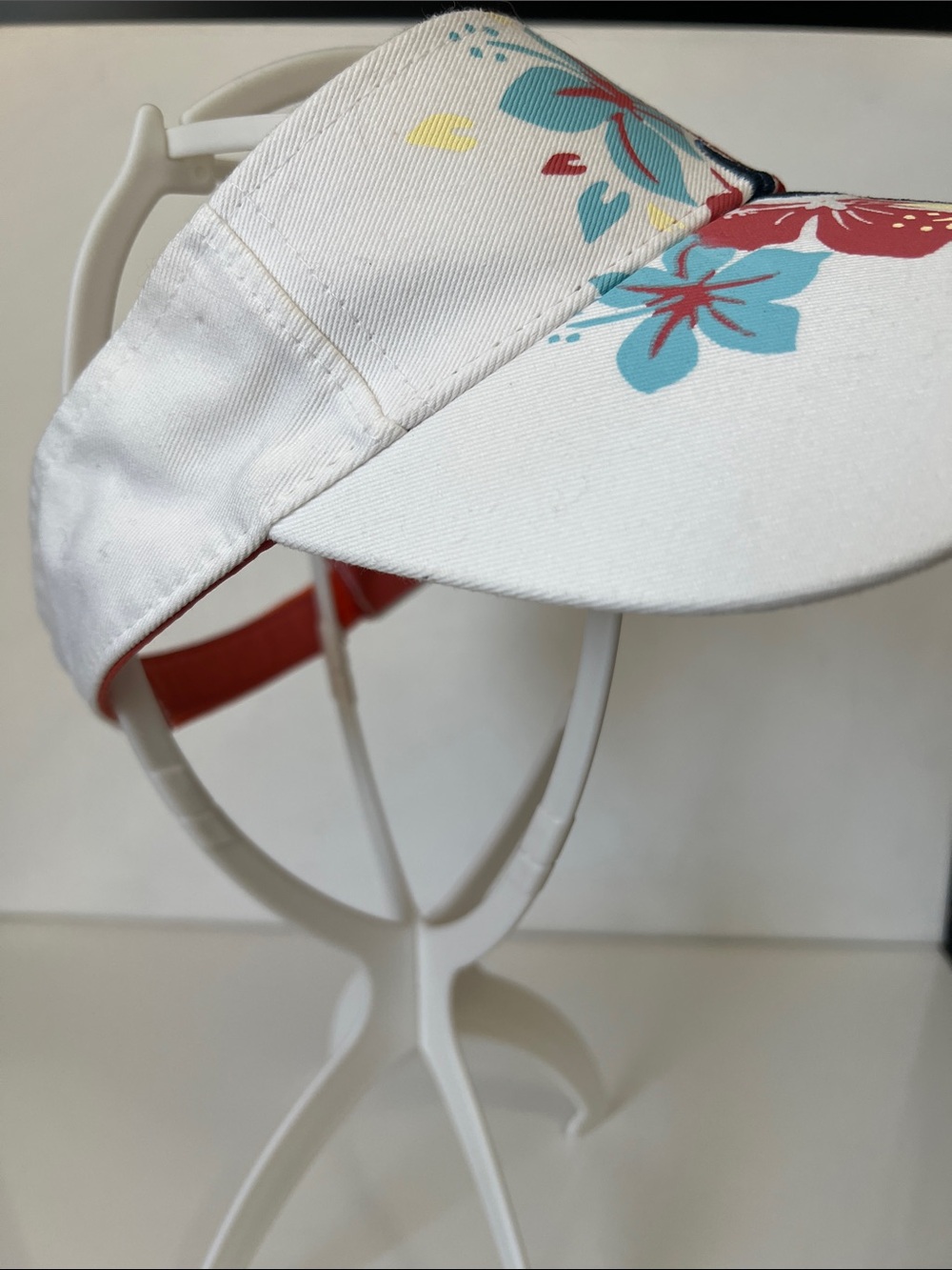 Disney Parks Floral Embroidered Minnie Mouse Visor White Floral Visor - Picture 6 of 10